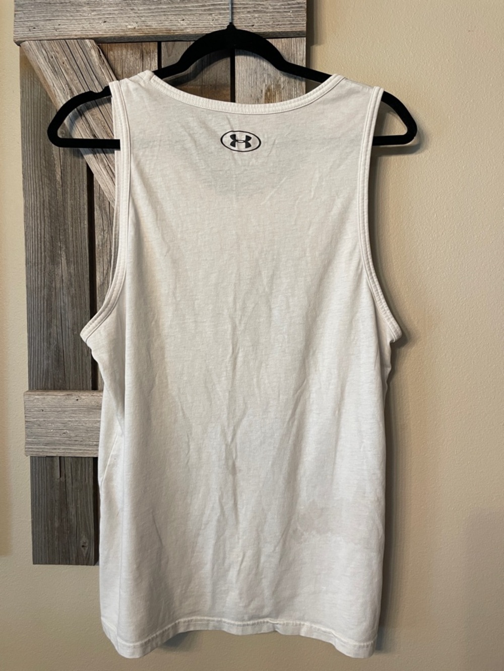 Under Armour White & Black Logo Sleeveless Tank - Picture 2 of 3